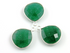 Dyed Emerald Faceted Heart Shape Bezel, (BZCT4005-B)